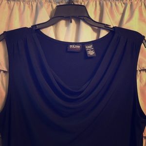 Black sleeveless blouse